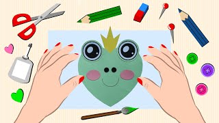 Basteln mit Papier – Frosch  DIY Bastelideen [upl. by Previdi425]