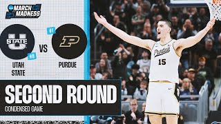 Purdue vs Utah State  Second Round NCAA tournament extended highlights [upl. by Atled718]