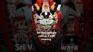 Sri Venkateswara stotram 3 with meaning in English [upl. by Chemarin]