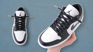 HOW TO LOOSE LACE NIKE AIR JORDAN 1 LOW  How To Lace Jordan 1 BEST WAY [upl. by Oijile981]