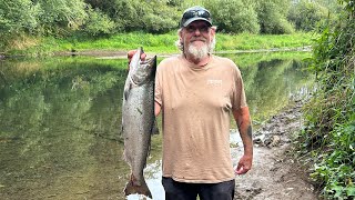 Chinook Salmon Fishing  My dad got his first salmon in almost 10 years fishing chinook [upl. by Osnofledi317]