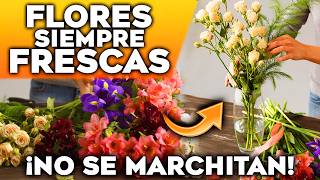 ¡FLORES FRESCAS por MÁS TIEMPO 🌹 5 Tips Fáciles que No Sabías para FLORES y PLANTAS [upl. by Oinesra]