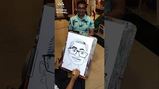 Best caricature artist in Chennai performs live caricature in reception caricatureartist velvom [upl. by Anaz795]