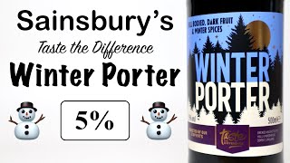 Sainsburys Taste the differecne Winter Porter Hall and Woodhouse Badger Brewery [upl. by Haraj]