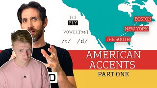 British Guy Reacts To Accent Expert Gives a Tour of US Accents [upl. by Akitnahs]