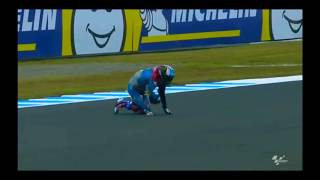 Alex Marquez crash japanese motoGP [upl. by Nennerb]