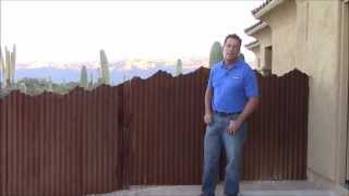 Corrugated Steel Fence with Mountain Top Design  Affordable Fence and Gates [upl. by Ayekim]