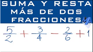 Como sumar o restar varias fracciones [upl. by Ecertak]