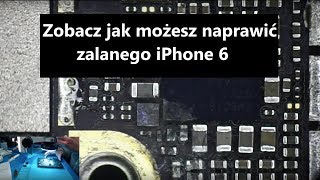 iPhone 6 Zalany  Naprawa pod mikroskopem [upl. by Os735]