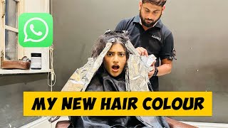 My New HAIR COLOUR  Revealing My WHATSAPP 📞😍  SAMREEN ALI VLOGS [upl. by Domenech81]