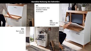 Vom Schrank zum Schreibtisch in 2 Schritten der Innostyle Sekretär Secret Homeoffice [upl. by Shaff990]