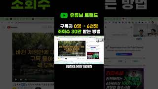 유튜브 구독자 0명 채널 조회수 30만 만드는 개꿀팁 [upl. by Nim]