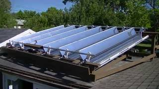 Solar Parabolic Reflector Collector Pool Water Heater [upl. by Mcmaster]