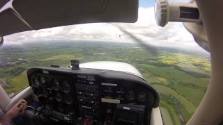 Flight along Hadrians wall approaching Carlisle airport [upl. by Krysta709]