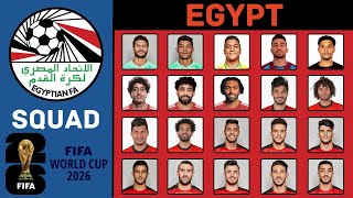 EGYPT Squad FIFA World Cup 2026 Qualifiers  November 2023  FootWorld [upl. by Esilahs]