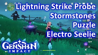 Lightning Strike Probe Stormstones Puzzle Electro Seelie Genshin Impact [upl. by Ahseiyn]