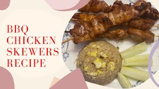 BBQ Chicken Skewers Recipe How to make BBQ chicken skewers [upl. by Rainie]