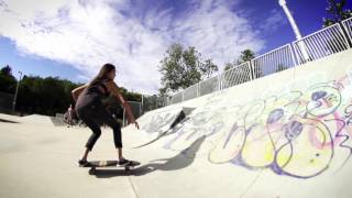 Surfer Skater Girl Sabina on her Surf Skate SmoothStar [upl. by Alletsyrc]