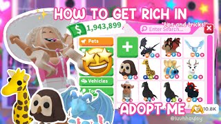 ✨ HOW TO GET RICH IN ADOPT ME 🫶 TIPS amp TRICKS WORKING 😱  Roblox Adopt Me [upl. by Peterec42]