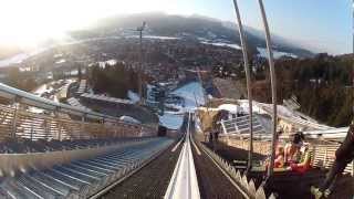 Skispringen Oberstdorf mit der HelmkameraHD [upl. by Silra]