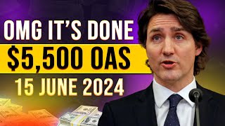 OMG ITS CONFIRMED Check From TRUDEAU  New One Time OAS Payment 5500 For Seniors Before 15 June [upl. by Ahseek158]