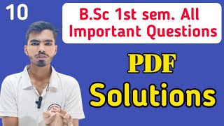 BSc 1st semester Maths  Important questions L10 Rahul Dhakvaliya aes [upl. by Akeim732]