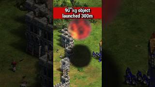 Trebuchet launches HUGE projectile in AoE2  ageofempires2 [upl. by Sigismundo]