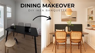 Small Dining Area Makeover  IKEA Bench Hack [upl. by Adlesirhc]