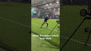 Ayden BroughtonPamlico High School 20263BSSRHP infield skills work [upl. by Annasiul970]