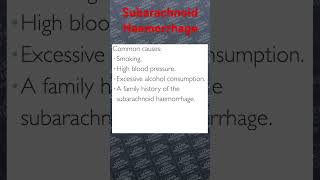 Subarachnoid Hemorrhage common causes science anatomy medicine [upl. by Holden]