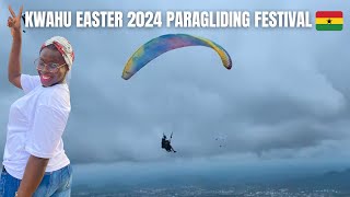 Kwahu Easter 2024 Beautiful Scenes From Paragliding Festival 2024  Easter Saturday [upl. by Yatnuahc]