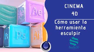 👁️‍🗨️ Cómo usar la herramienta esculpir en Cinema 4D 👁️‍🗨️ [upl. by Sucram439]