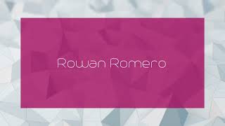 Rowan Romero  appearance [upl. by Gilpin363]