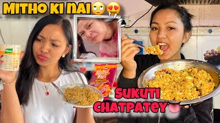 Trying DUBAI SNACKS Gone WRONG🥵😭 MAKING SUKUTI CHATPATEY😍😋 [upl. by Aihcrop402]