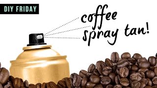 WE MADE SELF TANNER SPRAY OUT OF COFFEE  DIY [upl. by Anin]