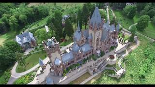 Schloss Drachenburg KönigswinterDrachenfels Kopter in Bonn Dronepicture Germany 4K [upl. by Jehial]