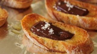 Chocolate Sea Salt Crostini  Savory Chocolate Appetizer  Holiday Entertaining [upl. by Zamora743]