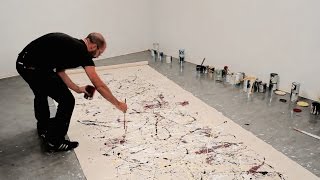 How to paint like Jackson Pollock – One Number 31 1950 – with Corey DAugustine  IN THE STUDIO [upl. by Elison]