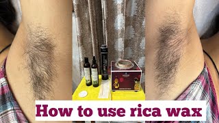 Full growth armpit waxing by rica wax How to use rica wax in summer season armpitwaxing skincare [upl. by Mamoun617]