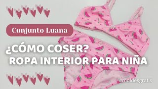 ¿CÓMO COSER ROPA INTERIOR PARA NIÑA moldesgratis [upl. by Nnauol138]