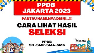 PPDB JAKARTA 2023  CARA CEK HASIL SELEKSI PPDB [upl. by Caffrey]