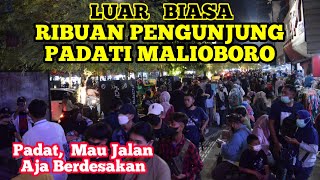 Luar Biasa Ramai Sekali Malioboro Yogyakarta Dipadati Wisatawan Luar Kota [upl. by Enirtak886]