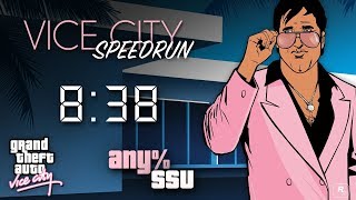 GTA Vice City Speedrun  Any SSU  838 PB [upl. by Anoblav]