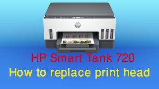 HP Smart Tank 720 How to replace print head [upl. by Oek663]