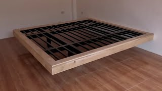 Floating Bed Frame details of installation [upl. by Daisey793]