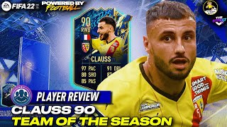 CLAUSS 90 TOTS PLAYER REVIEW  FIFA 22 PLAYER REVIEW [upl. by Emmalyn]