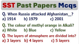 50 Important SST Past Papers Questions  SST Past Papers Mcqs ⭐️ [upl. by Mellman]