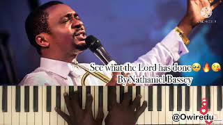 See what the Lord has done by Nathaniel Bassey Piano Tutorial ❤️‍🔥🎹🔥 nathanielbassey music [upl. by Kalikow738]