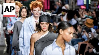 Moschino shreds fashion rules on first day of Milan Fashion Week [upl. by Notsae]