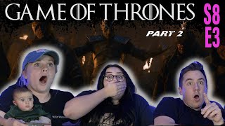 Game of Thrones  S8 E3  quotThe Long Nightquot  Part 2  FIRST TIME REACTION [upl. by Maddocks]